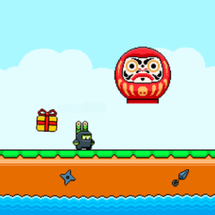 Avoid darumas in Ninja Parkour Multiplayer online.