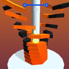 Destroy the spiral tower top at lightning speed